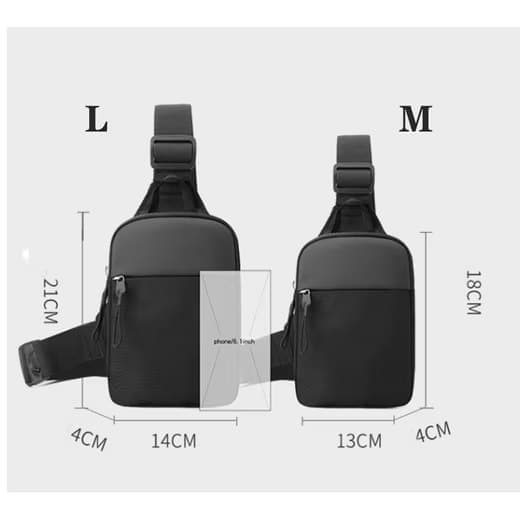 Waterproof Shoulder Bag for Cycling Sports Travel, Black, M V1188-MS-325-0482