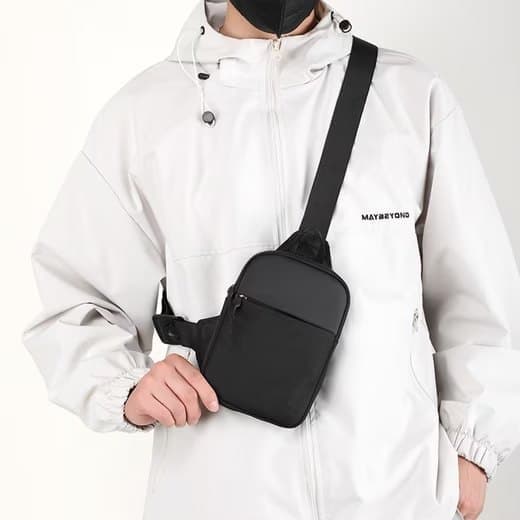 Waterproof Shoulder Bag for Cycling Sports Travel, Black, M V1188-MS-325-0482