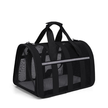 1 Pack Foldable Pet Carrier Bag for Cats and Dogs, Soft Breathable Travel Bag, Black, S V1188-MS-325-0491