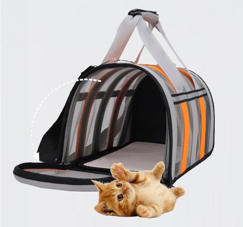 1 Pack Foldable Pet Carrier Bag for Cats and Dogs, Soft Breathable Travel Bag, Black, S V1188-MS-325-0491