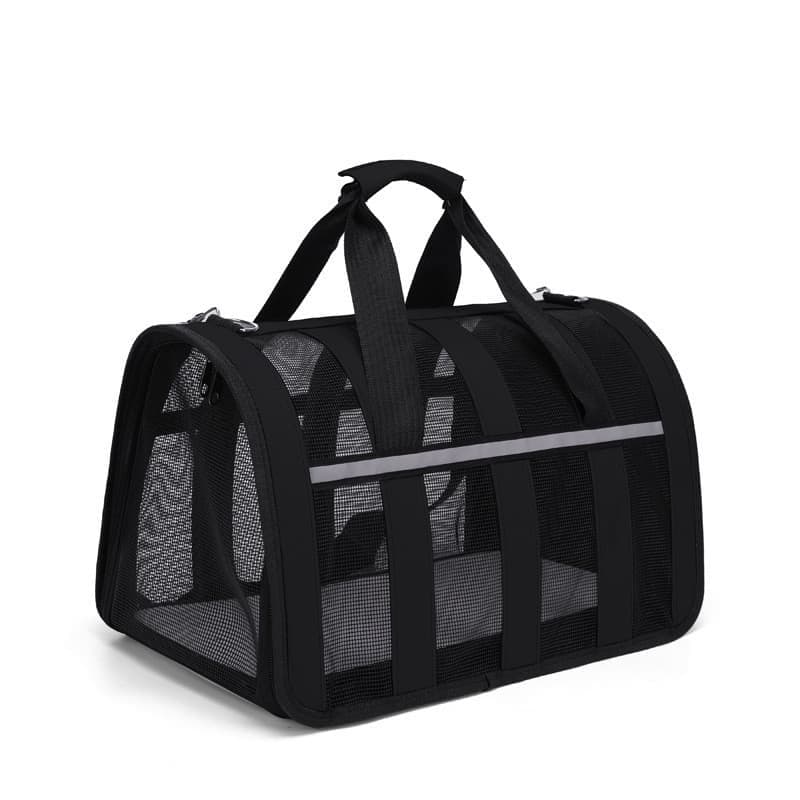 1 Pack Foldable Pet Carrier Bag for Cats and Dogs, Soft Breathable Travel Bag, Black, L V1188-MS-325-0492