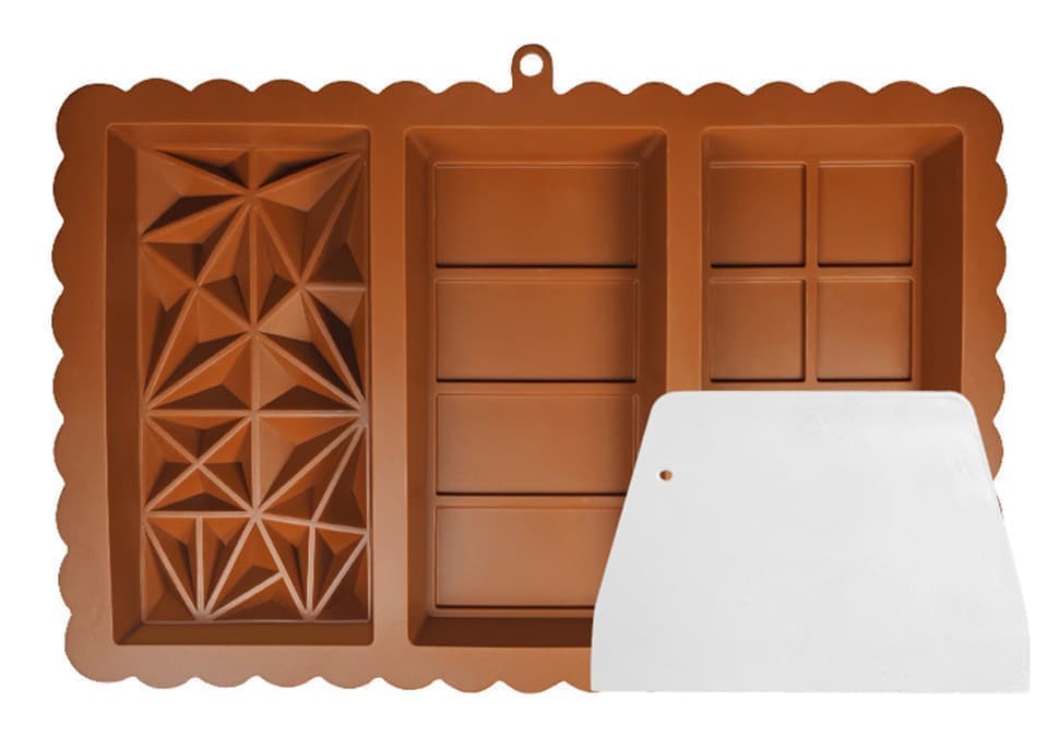3-in-1 Chocolate Mold, Silicone BPA-Free, for Dubai V1188-MS-325-0496