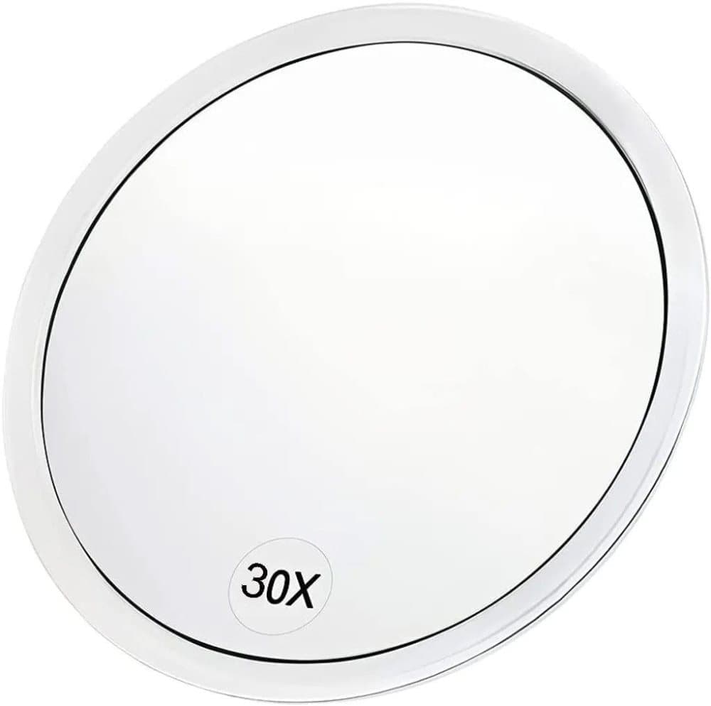 20X/30X Magnification Makeup Mirror with Tweezers, White, 30X V1188-MS-325-0504