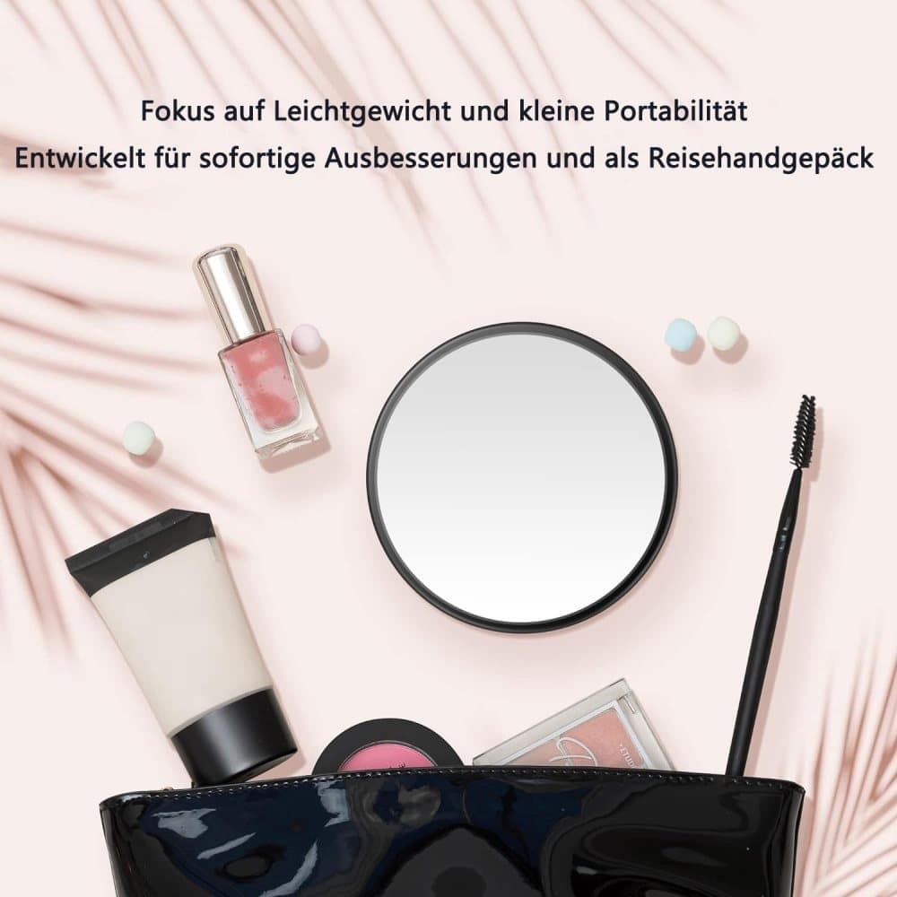 20X/30X Magnification Makeup Mirror with Tweezers, Black, 30X V1188-MS-325-0505