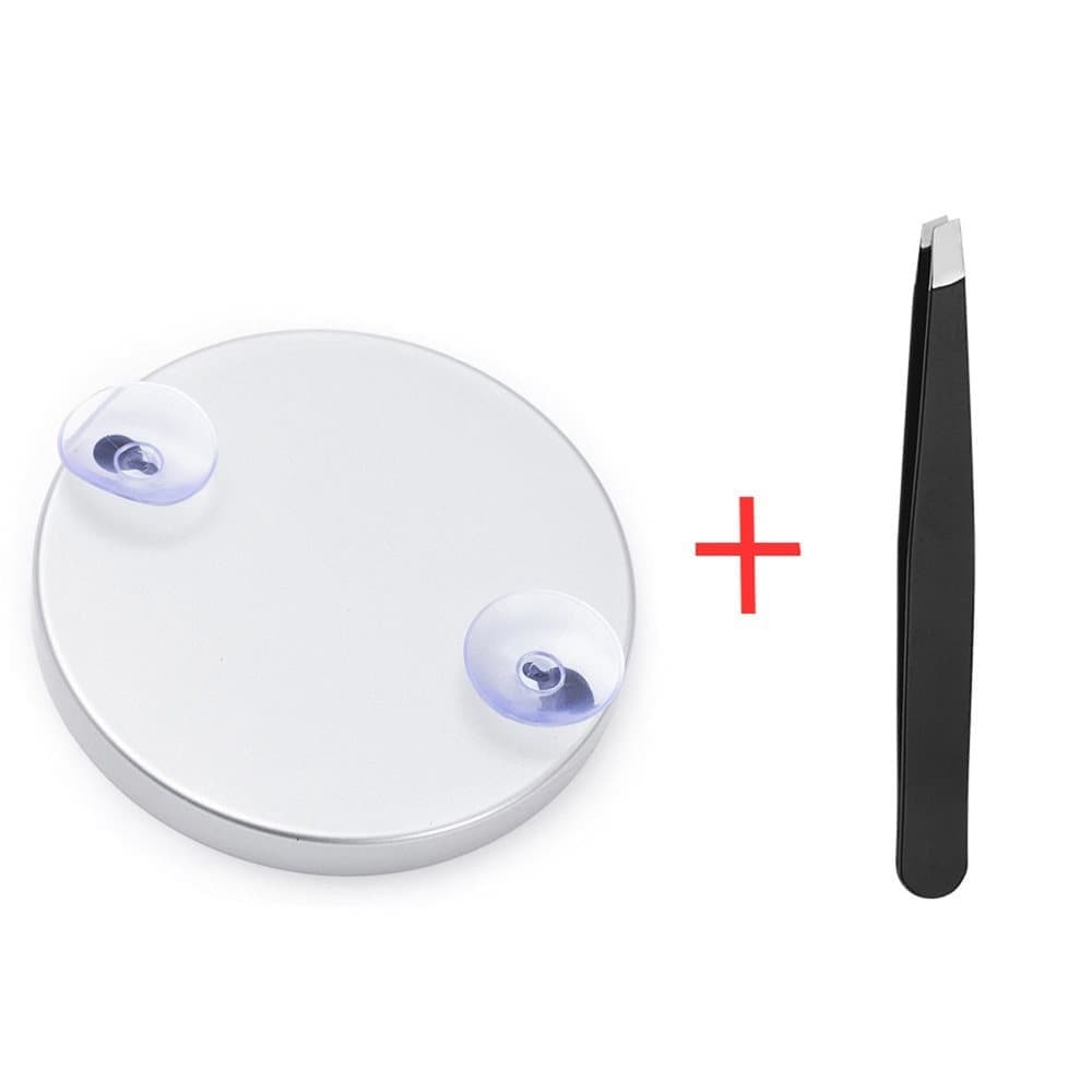 20X 30X Magnification Makeup Mirror with Tweezers, White, Practical Makeup Tool V1188-MS-325-0507