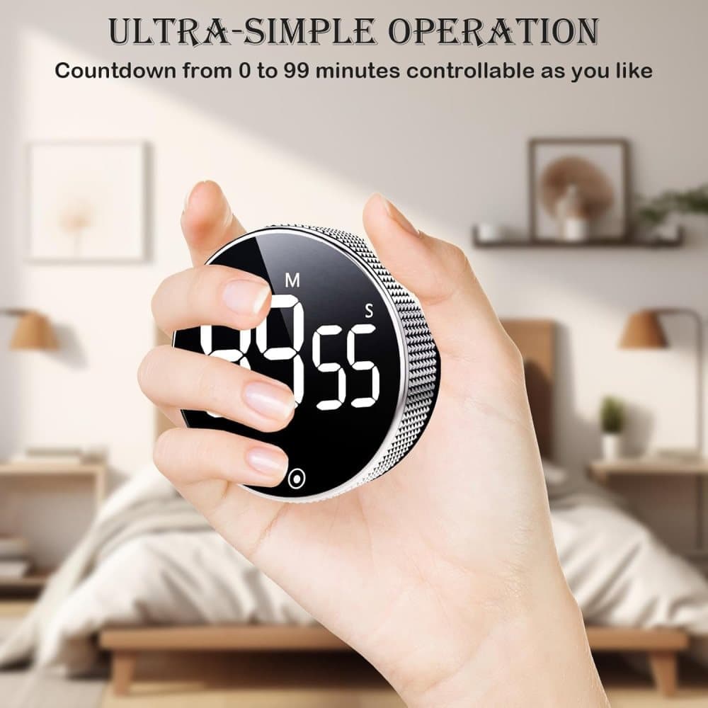 Digital Timer with Magnet and LED Display, Compatible with Kitchen Appliances V1188-MS-325-0526