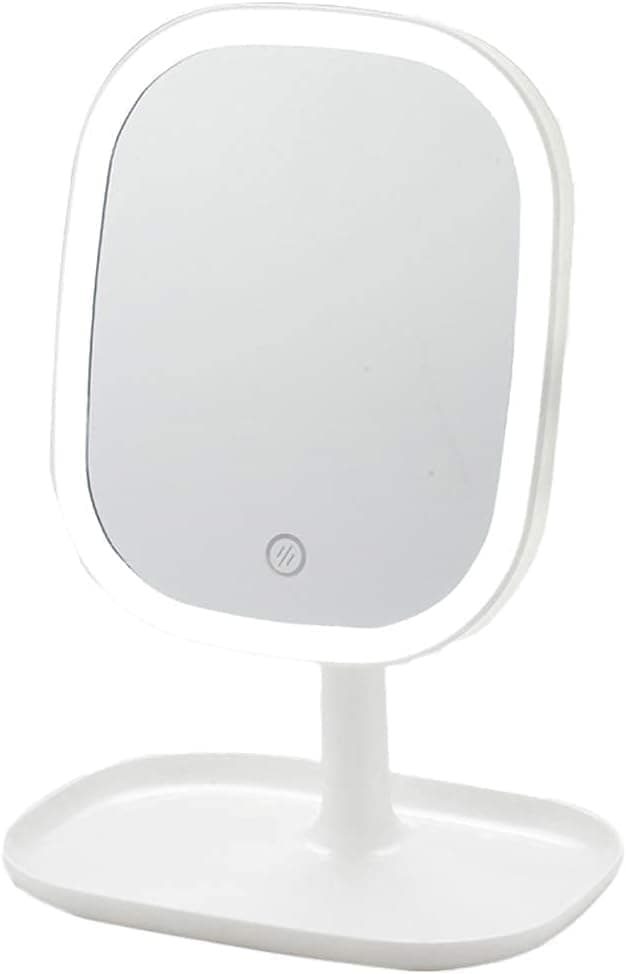 LED Makeup Mirror Rechargeable with Touch Control 3 Colors Dimmable 360 Adjustable, White V1188-MS-325-0527