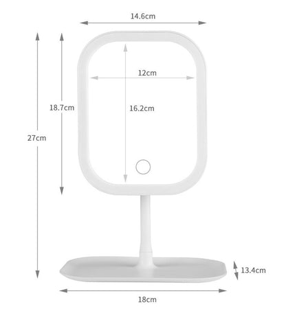 LED Makeup Mirror Rechargeable with Touch Control, 3 Colors, 360 degrees Adjustable & Dimmable, Pink V1188-MS-325-0528