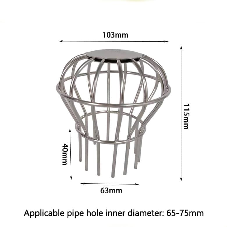 Leaf Stopper for Gutter, Ball-Shaped Floor Drain Strainer with Large Flow Design, 103 x 115mm V1188-MS-325-0530