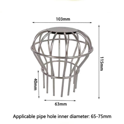 Leaf Stopper for Gutter, Ball-Shaped Floor Drain Strainer with Large Flow Design, 103 x 115mm V1188-MS-325-0530