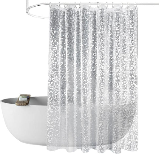 Waterproof Shower Curtain with Bottom Magnet and Weight Pebble Pattern, 180x180 cm V1188-MS-325-0533