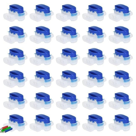30 Pack Gel-filled Cable Connectors for Robotic Lawn Mower, Waterproof ABS with Resin for Garden Electrical V1188-MS-325-0537