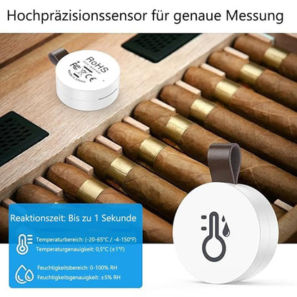 Wireless Bluetooth Thermometer Hygrometer with App Data Storage and Display V1188-MS-325-0539