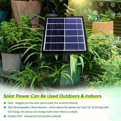 15m Solar Irrigation System with Timer, Automatic Drip Kit, Anti-Siphon, for Garden Greenhouse Vegetables V1188-MS-325-0541