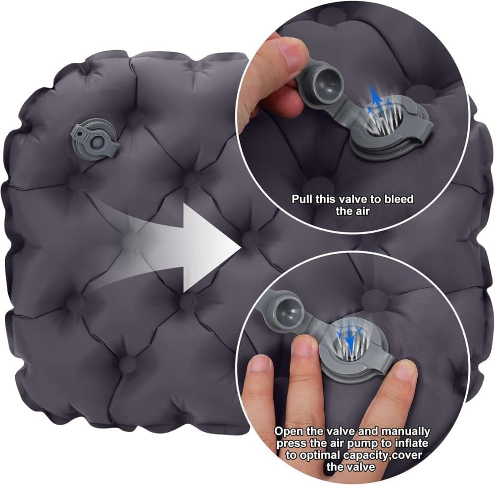 Inflatable Seat Cushion Stool, Waterproof Lightweight Portable for Outdoors and Offices, Dark Gray V1188-MS-325-0550