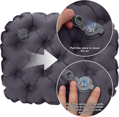 Inflatable Seat Cushion Stool, Waterproof Lightweight Portable for Outdoors and Offices, Dark Gray V1188-MS-325-0550