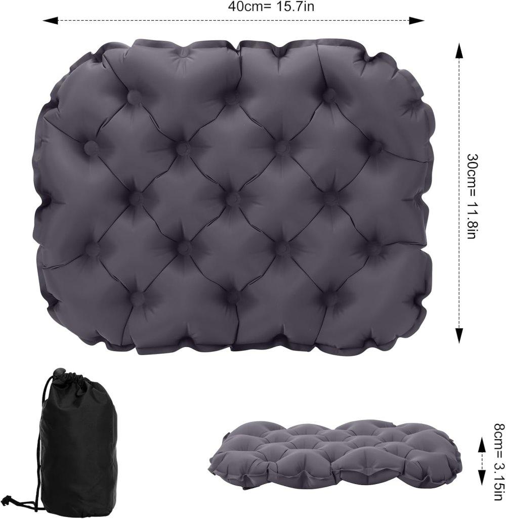 Inflatable Seat Cushion Stool, Waterproof Lightweight Portable for Outdoors and Offices, Dark Gray V1188-MS-325-0550