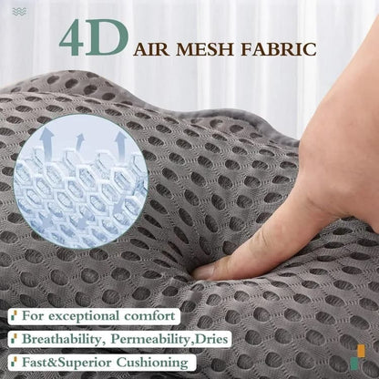 6-Pack Ergonomic Bathtub Pillow with 6 Strong Suction Cups, Support for Head Neck Shoulders & Back, 4D V1188-MS-325-0554