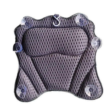 6-Pack Ergonomic Bathtub Pillow with 6 Strong Suction Cups, Support for Head Neck Shoulders & Back, 4D V1188-MS-325-0554