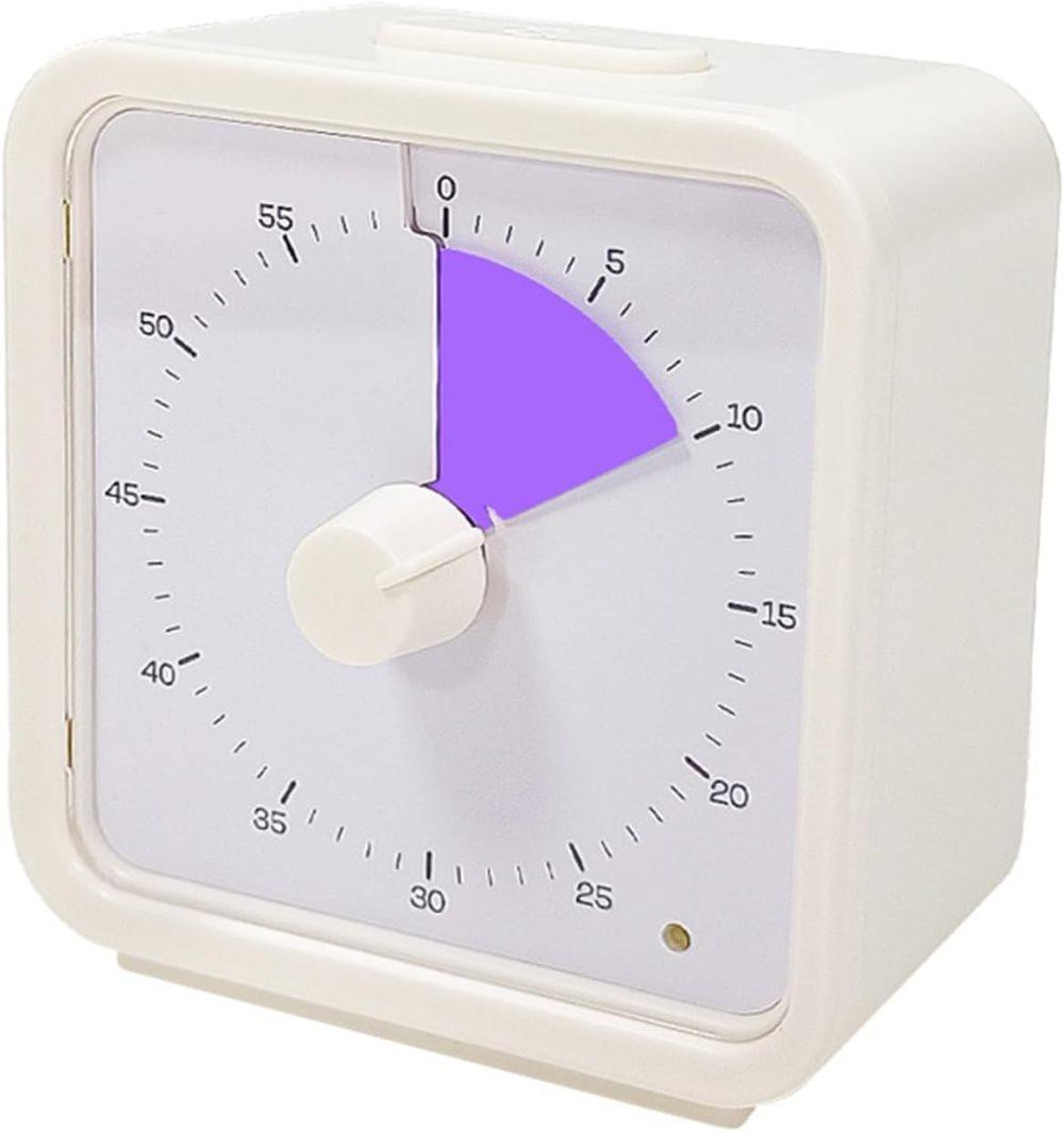 60 Minute Visual Timer for Kids Learning Classrooms and Meetings, Adjustable Volume with Magnet, Purple V1188-MS-325-0561