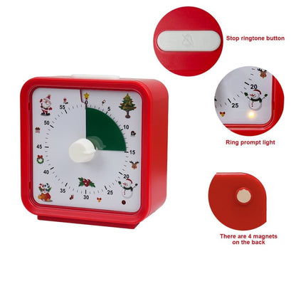 60 Minute Visual Timer for Kids Learning Classrooms Meetings, Adjustable Volume with Magnet, Red V1188-MS-325-0562