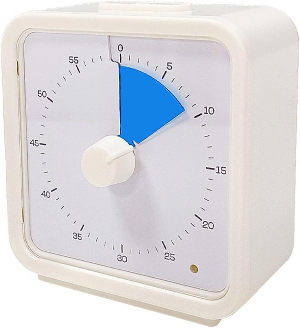 60 Minute Visual Timer for Kids Learning Classrooms Meetings, Adjustable Volume with Magnet, Blue V1188-MS-325-0563