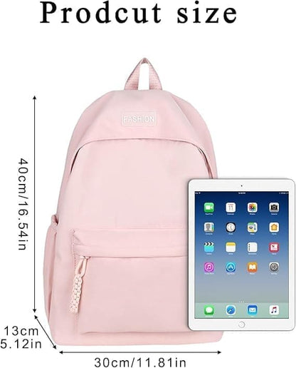 Waterproof School Backpack for Travel, Unisex Student Bag, Pink V1188-MS-325-0567