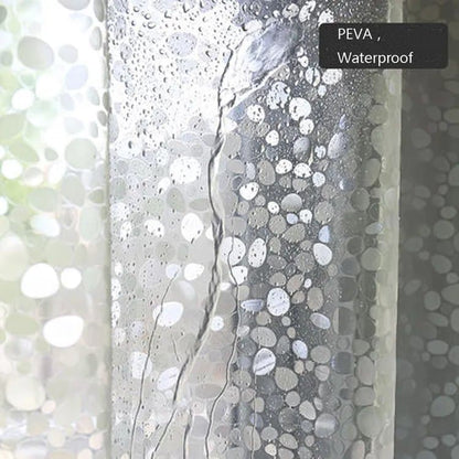 1.8m Waterproof Shower Curtain Lining Pebble Pattern Transparent Odorless for Bathroom, 180x200cm V1188-MS-325-0570