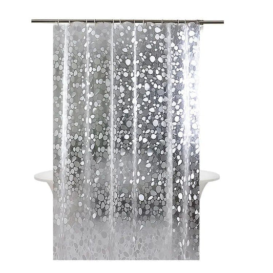 Shower Curtain Lining Pebble Pattern Transparent Waterproof Odorless, 1.5/1.8/2x1.8m, 150x180cm V1188-MS-325-0571