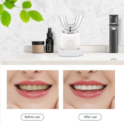 360 degrees U-Shaped Electric Toothbrush, 3 Cleaning Modes, IPX7 Waterproof, Automatic Ultrasonic Tooth V1188-MS-325-0575