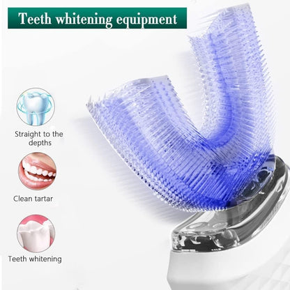 360 degrees U-Shaped Electric Toothbrush, 3 Cleaning Modes, IPX7 Waterproof, Automatic Ultrasonic Tooth V1188-MS-325-0575