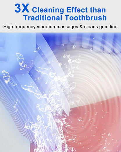 360 degrees U-Shaped Electric Toothbrush with 3 Cleaning Modes, IPX7 Waterproof, Automatic Ultrasonic Tooth V1188-MS-325-0578