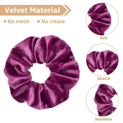 12pcs Velvet Hair Scrunchies for Women, Large Size V1188-MS-325-0580