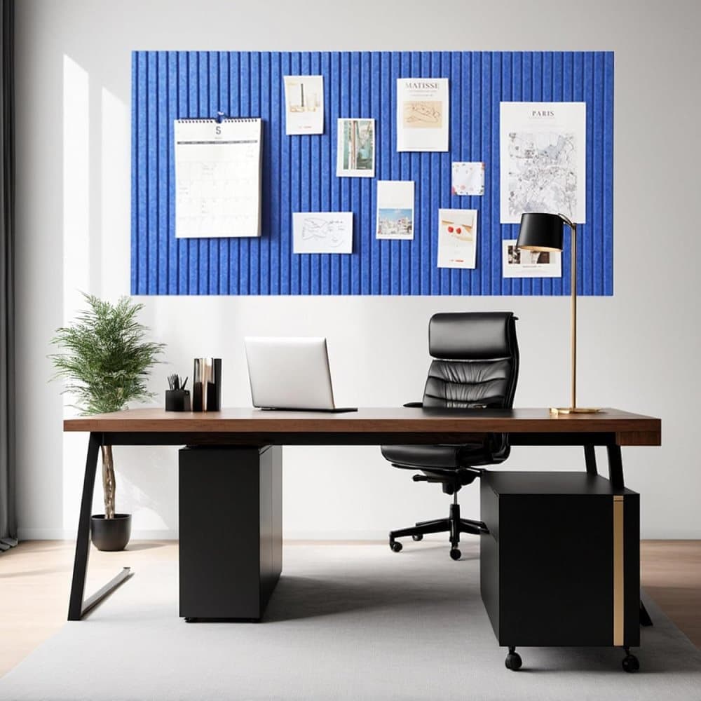 30x30cm Self-adhesive Cork Bulletin Board for Photos and Messages, Dark Blue, for Home and Office V1188-MS-325-0582