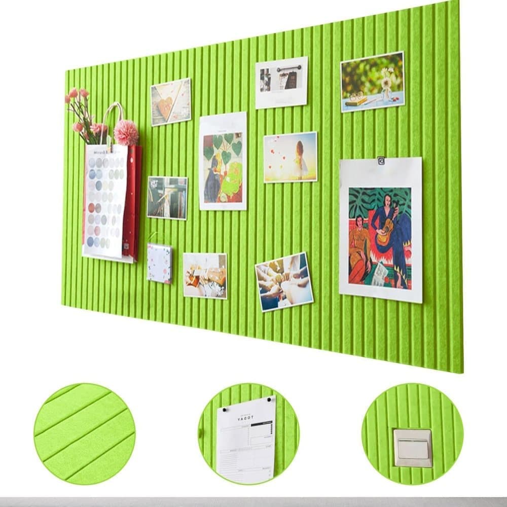 30x30cm Self-Adhesive Photo Board, Decorative Cork and Wall Panel for Photos and Messages, Green, for Home V1188-MS-325-0586