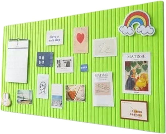 Green Self-Adhesive Photo Board, Decorative Cork and Wall Panel Bulletin Board with Acoustic Panels for V1188-MS-325-0600