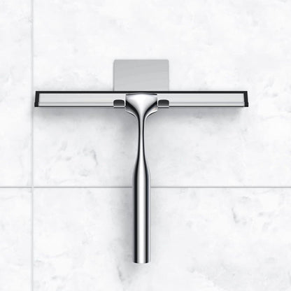 Bathroom Scraper with Wall Hook for Shower Door Kitchen Windows and Car Glass, 1 Pack V1188-MS-325-0602