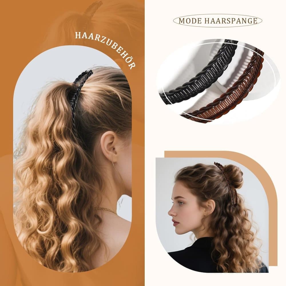 2 pcs Banana Hair Clips, French Fishtail Hair Accessories Combs V1188-MS-325-0603