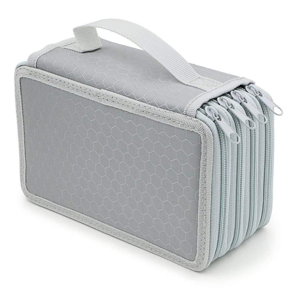 72 Holes Pen Case with Compartments, Large Capacity Lightweight Durable, Gray, Compatible with Students and V1188-MS-325-0605