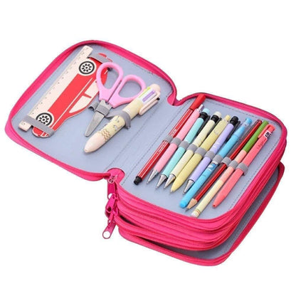 72 Holes Pen Case with Compartments, Large Capacity Multifunctional Organizer, Lightweight Durable for V1188-MS-325-0607