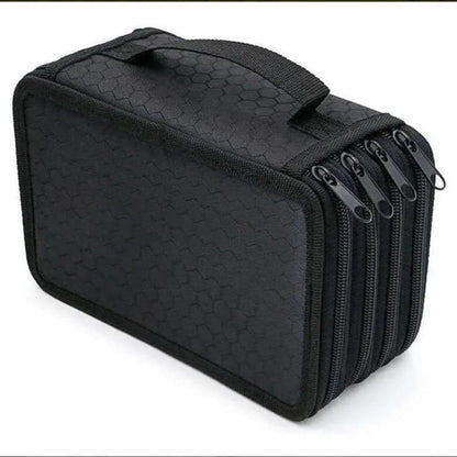 72 Holes Pen Case with Compartments, Large Capacity Lightweight Durable for Students and Office Use, Orange V1188-MS-325-0608