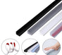 5 Colors Self-Adhesive Shower Strip Water Barrier with Self-Adhesive Strip, 2 m, White V1188-MS-325-0624