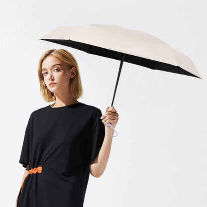 UV Protective Folding Umbrella Wind-Resistant Lightweight Waterproof for Travel Beach Everyday Use, Black V1188-MS-325-0629