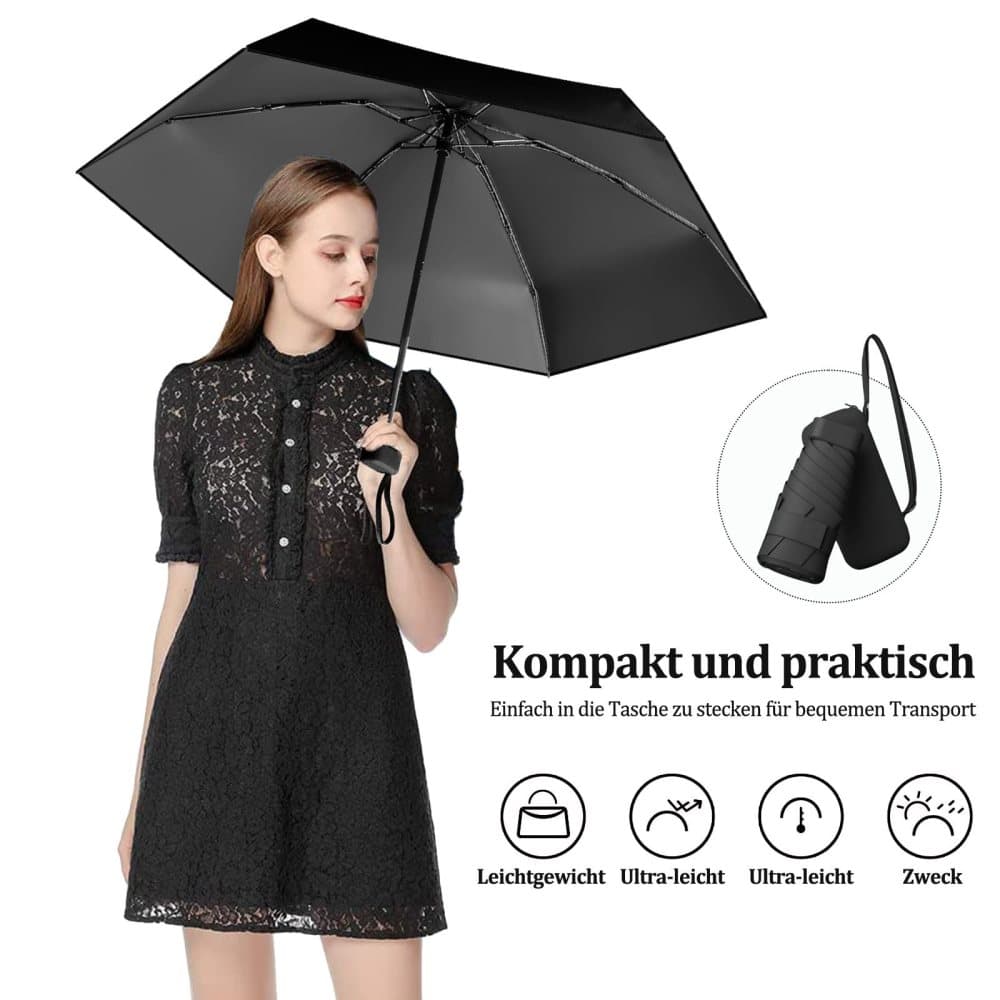 UV-protective folding umbrella wind-resistant lightweight waterproof travel beach everyday use, Blue V1188-MS-325-0632