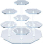 7-Tier Acrylic Display Stand for Cupcakes Perfume Desserts Figurines, Transparent V1188-MS-325-0634