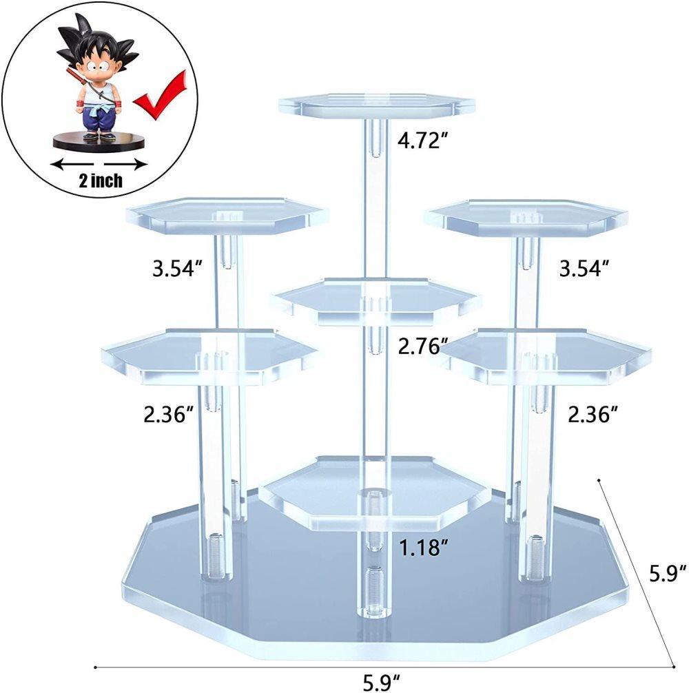 7-Tier Acrylic Display Stand for Cupcakes Perfume Desserts Figurines, Transparent V1188-MS-325-0634