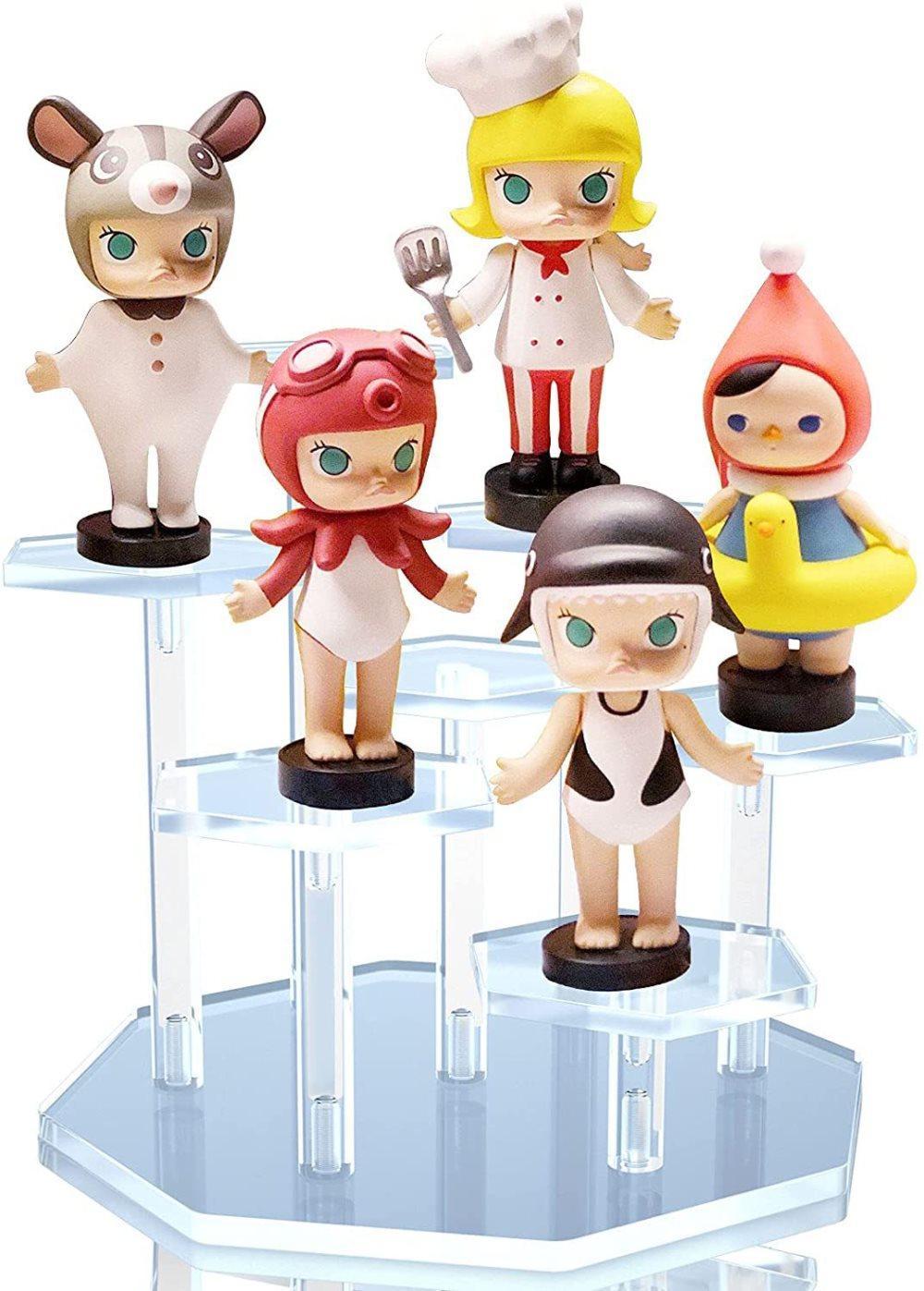 7-Tier Acrylic Display Stand for Cupcakes Perfume Desserts Figurines, Transparent V1188-MS-325-0634