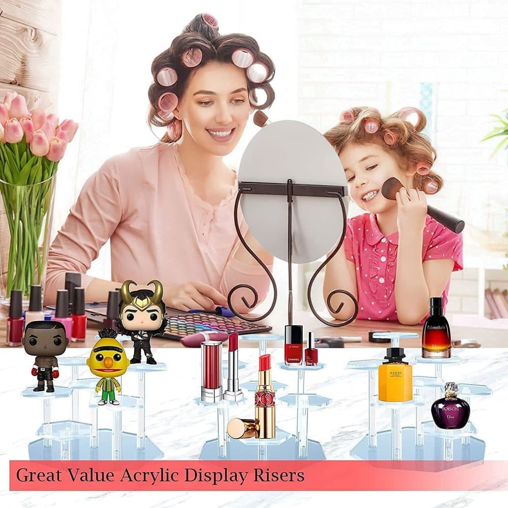 7-Tier Acrylic Display Stand for Cupcakes Perfume Desserts Figurines, Transparent V1188-MS-325-0634