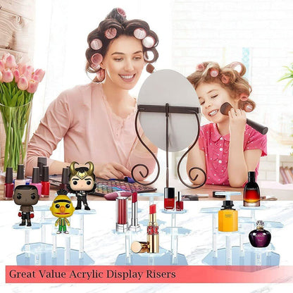 7-Tier Acrylic Display Stand for Cupcakes Perfume Desserts Figurines, Transparent V1188-MS-325-0634