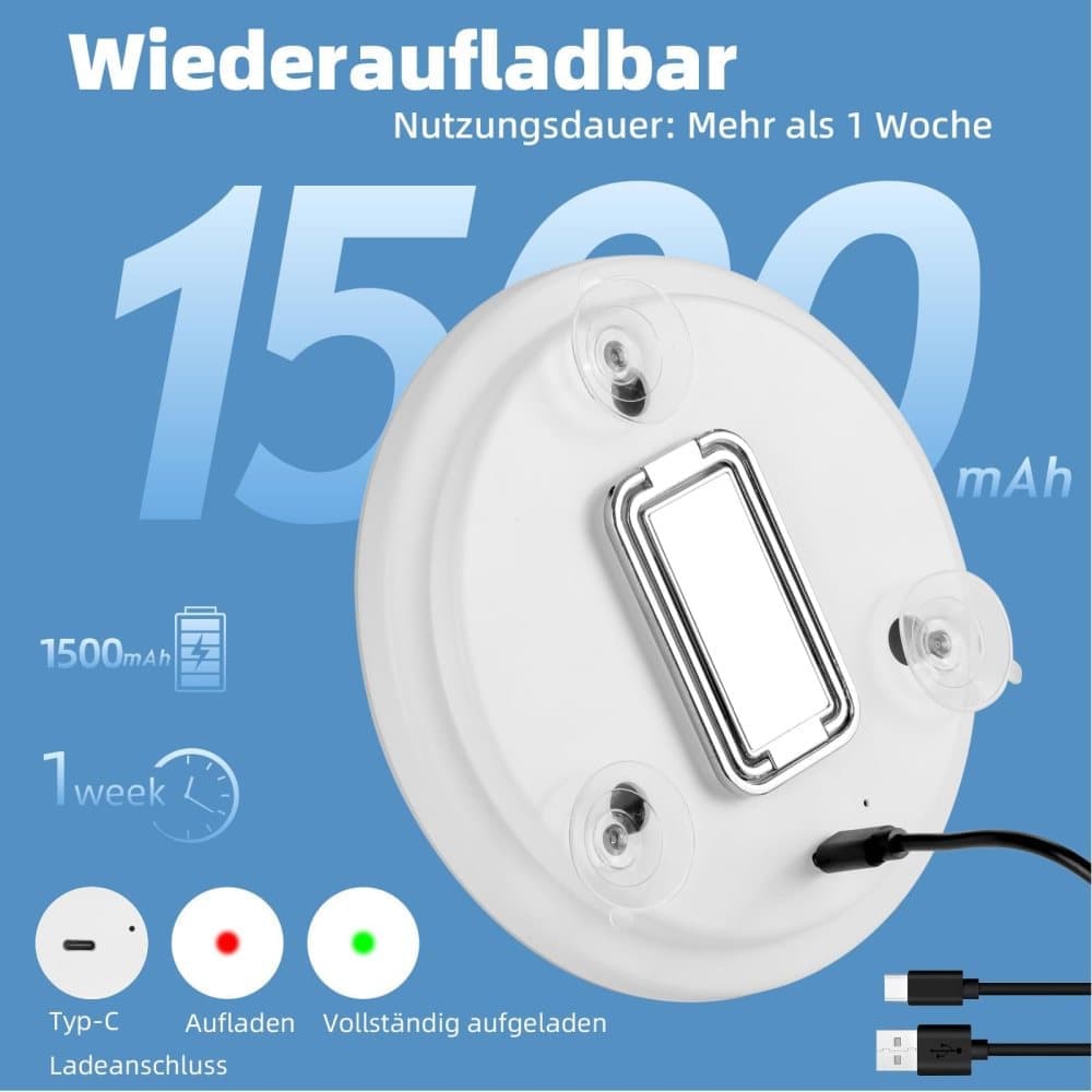 10X LED makeup mirror with lighting, 360 degrees rotatable dimmable with 3 light modes and magnification, V1188-MS-325-0638